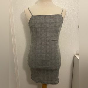 Plaid Mini Dress. Spaghetti strap.